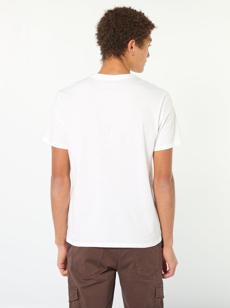 Tee-shirt imprimé à manches courtes Blanc - Kiabi