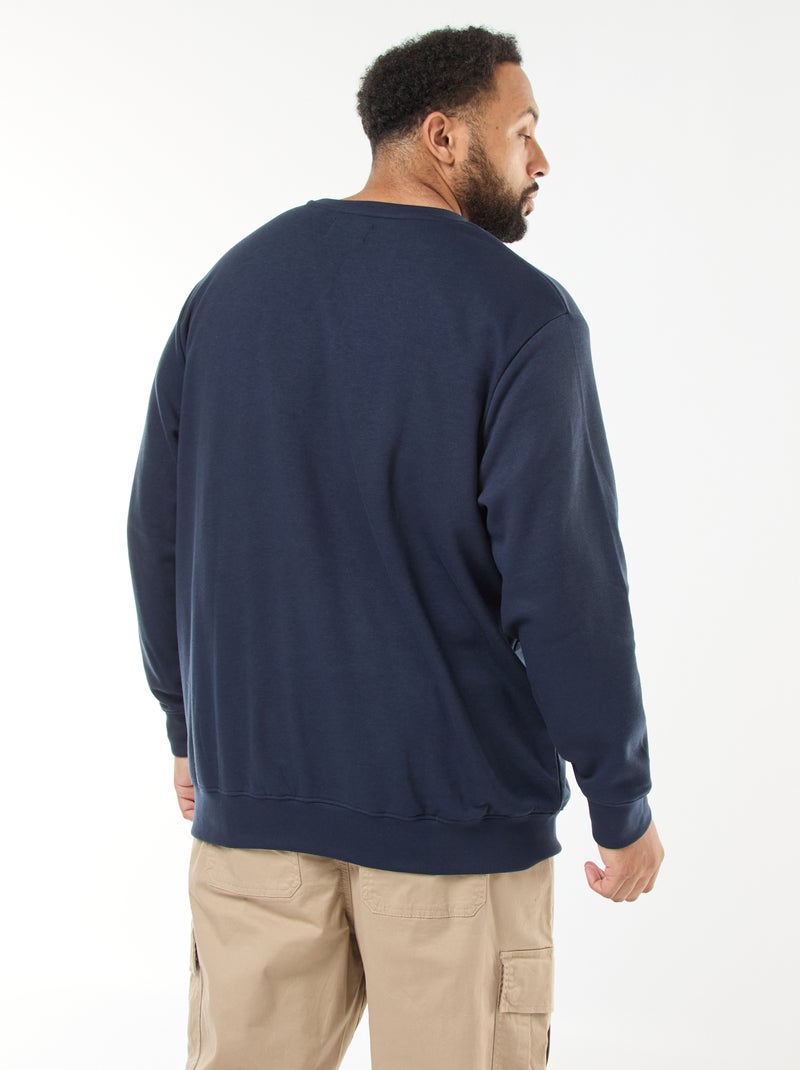 Tee-shirt imprimé à manches longues Bleu - Kiabi