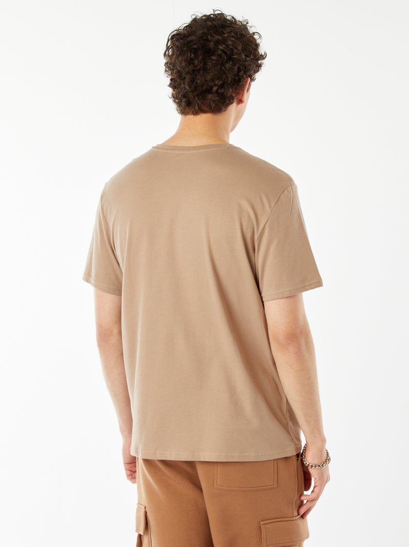 Tee-shirt imprimé à messages Beige - Kiabi