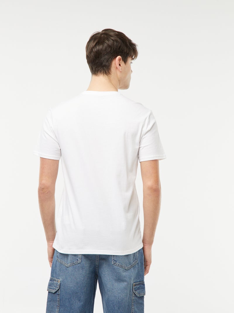 Tee-shirt imprimé à messages BLANC - Kiabi