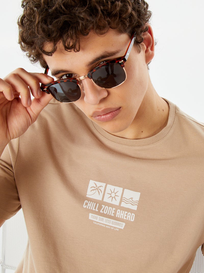 Tee-shirt imprimé à messages Blanc - Kiabi