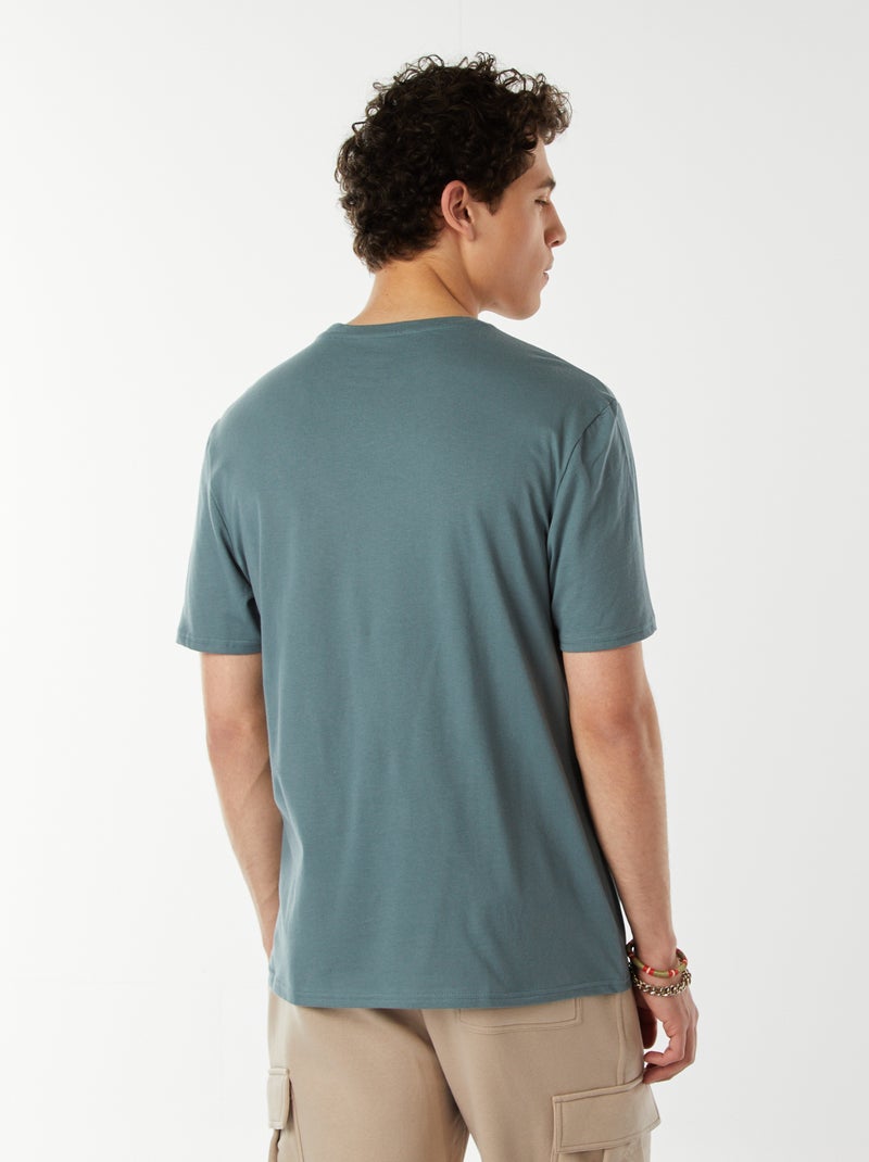 Tee-shirt imprimé à messages Bleu - Kiabi