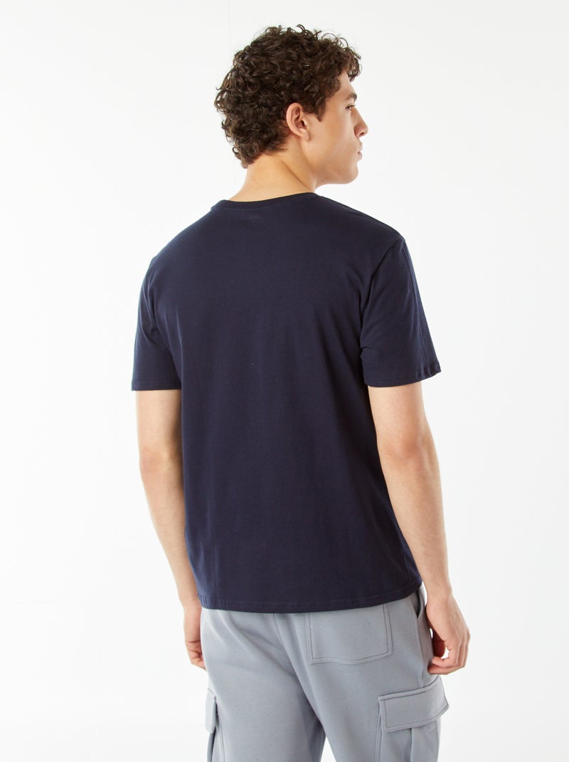 Tee-shirt imprimé à messages Bleu - Kiabi