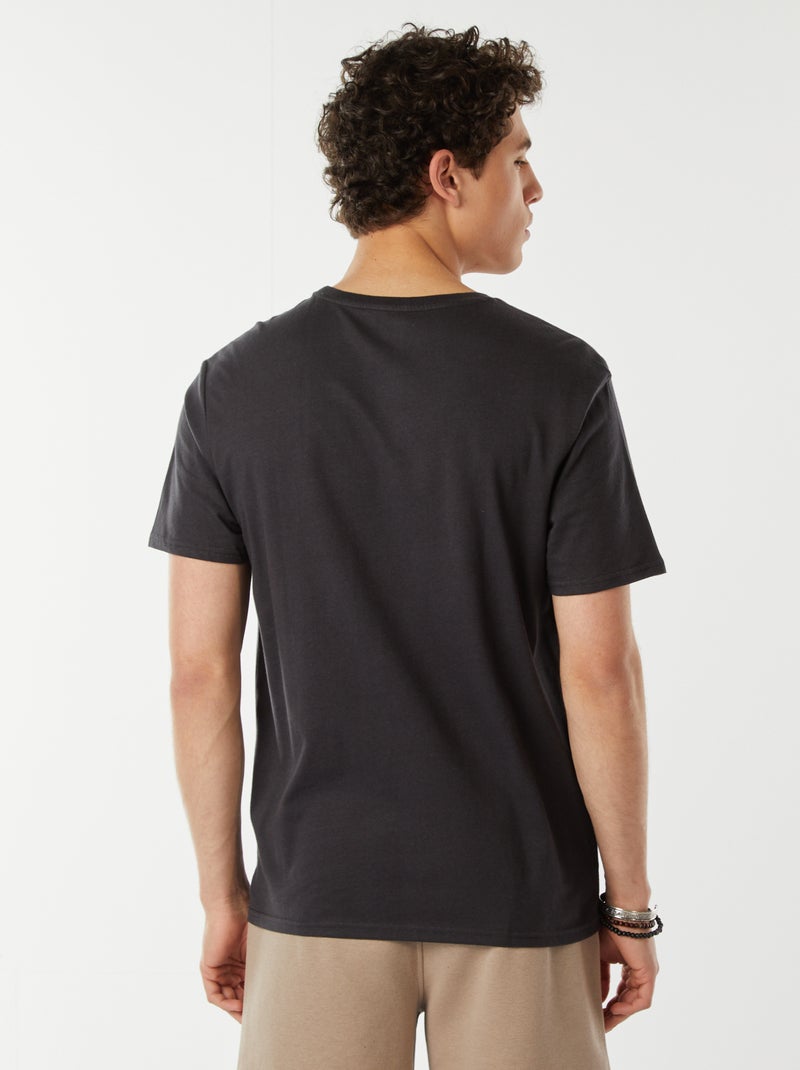 Tee-shirt imprimé à messages Gris - Kiabi