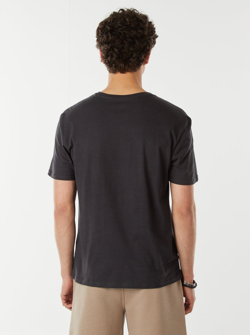 Tee-shirt imprimé à messages GRIS - Kiabi