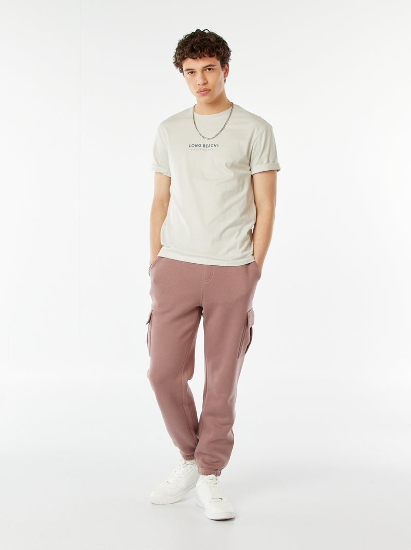 Tee-shirt imprimé à messages GRIS - Kiabi