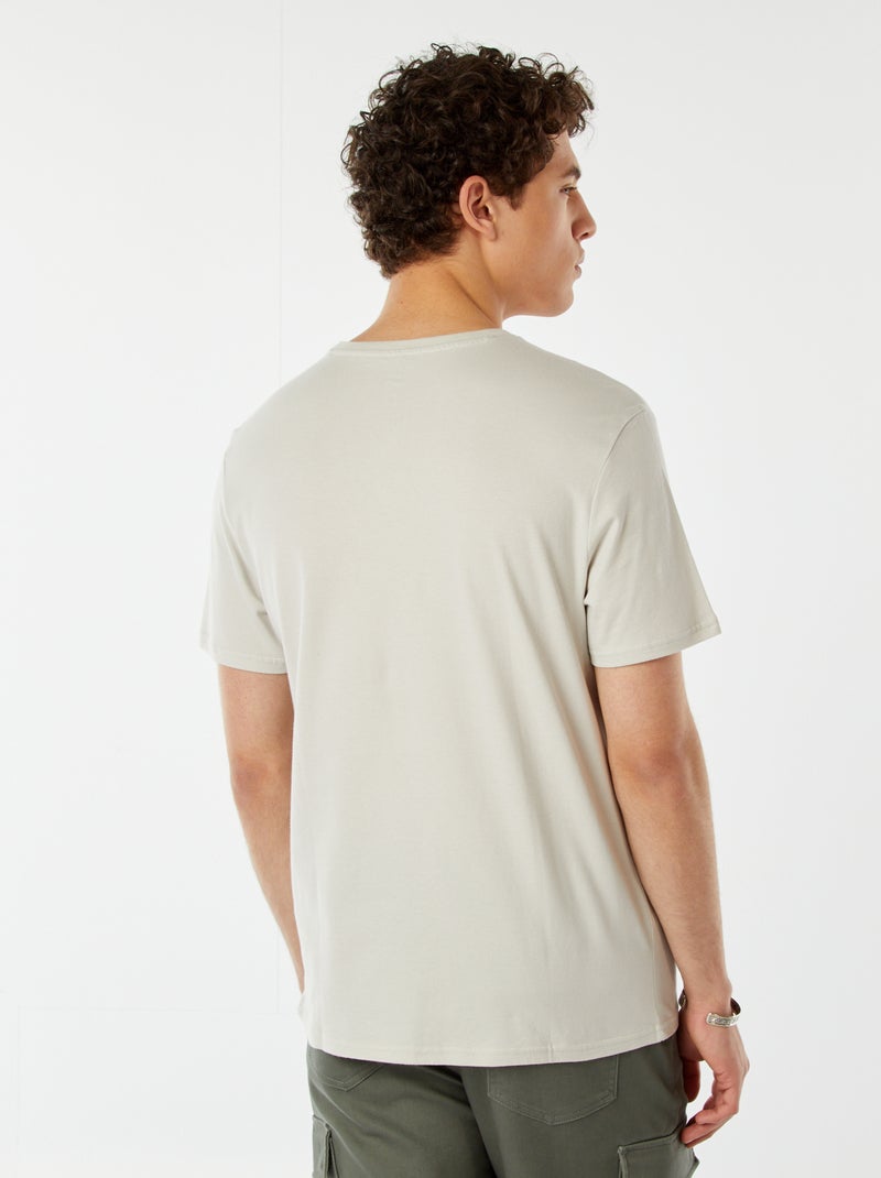 Tee-shirt imprimé à messages GRIS - Kiabi