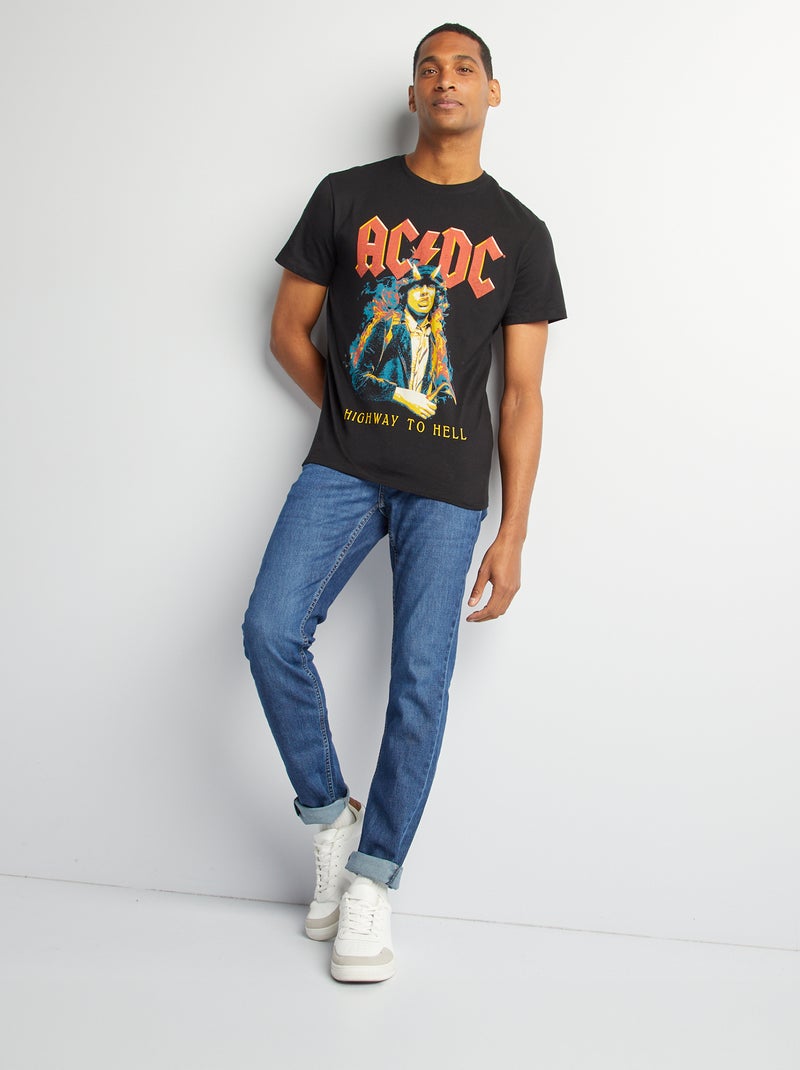 Tee-shirt imprimé 'AC/DC' noir - Kiabi