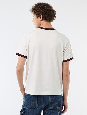 Tee-shirt imprimé avec biais contractant