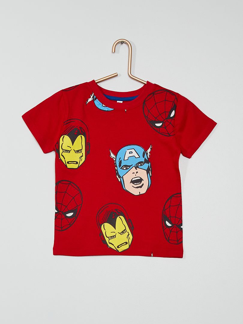 Tee-shirt imprimé 'Avengers' 'Marvel' rouge - Kiabi