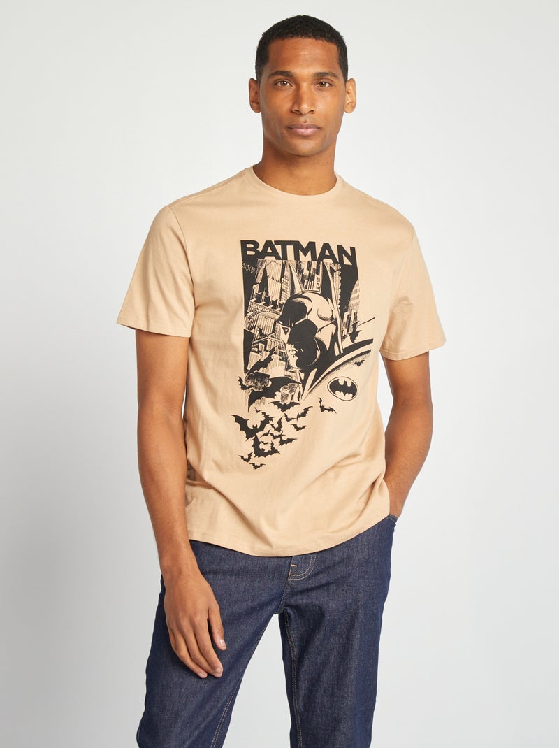 Tee-shirt imprimé 'Batman' Beige - Kiabi