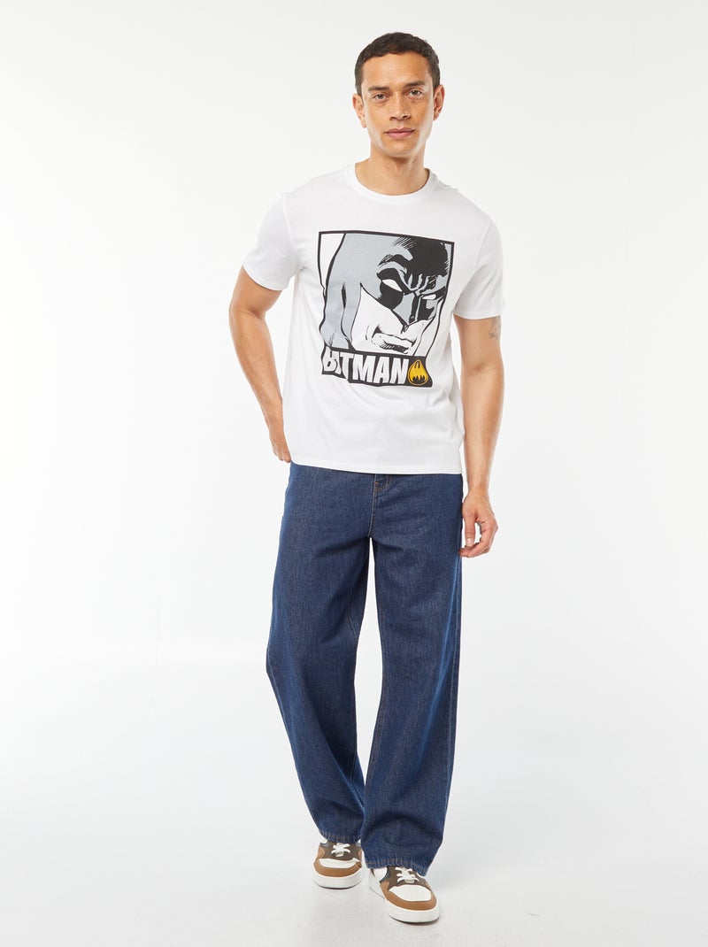 Tee-shirt imprimé 'Batman' blanc - Kiabi