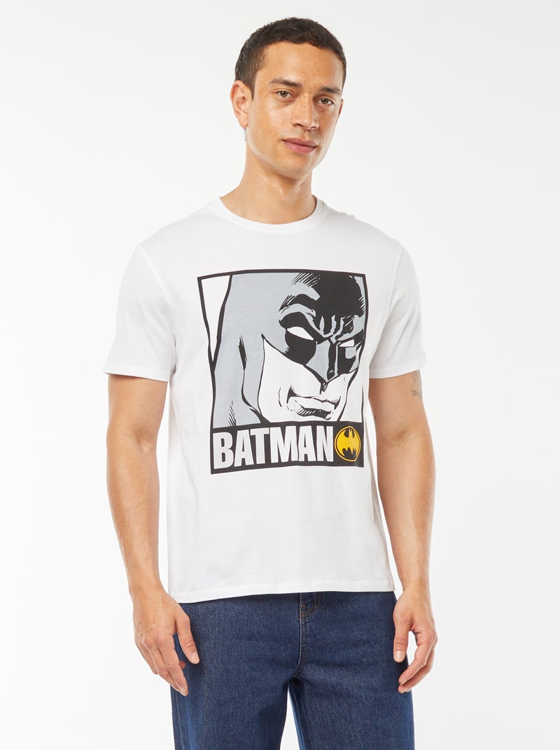 Tee-shirt imprimé 'Batman' blanc - Kiabi