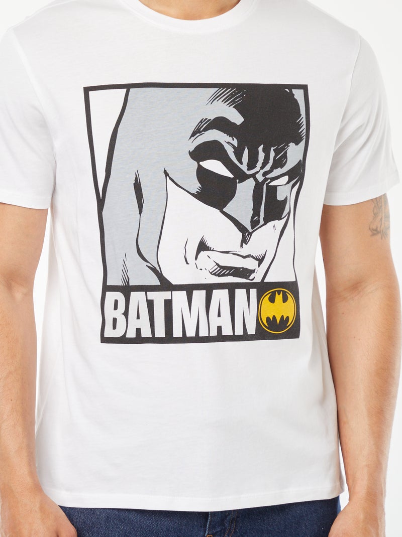 Tee-shirt imprimé 'Batman' blanc - Kiabi