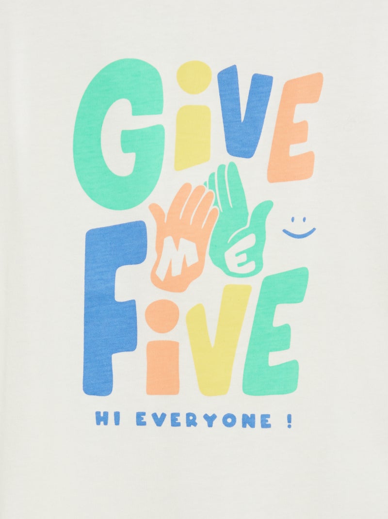 Tee-shirt imprimé Blanc - Kiabi