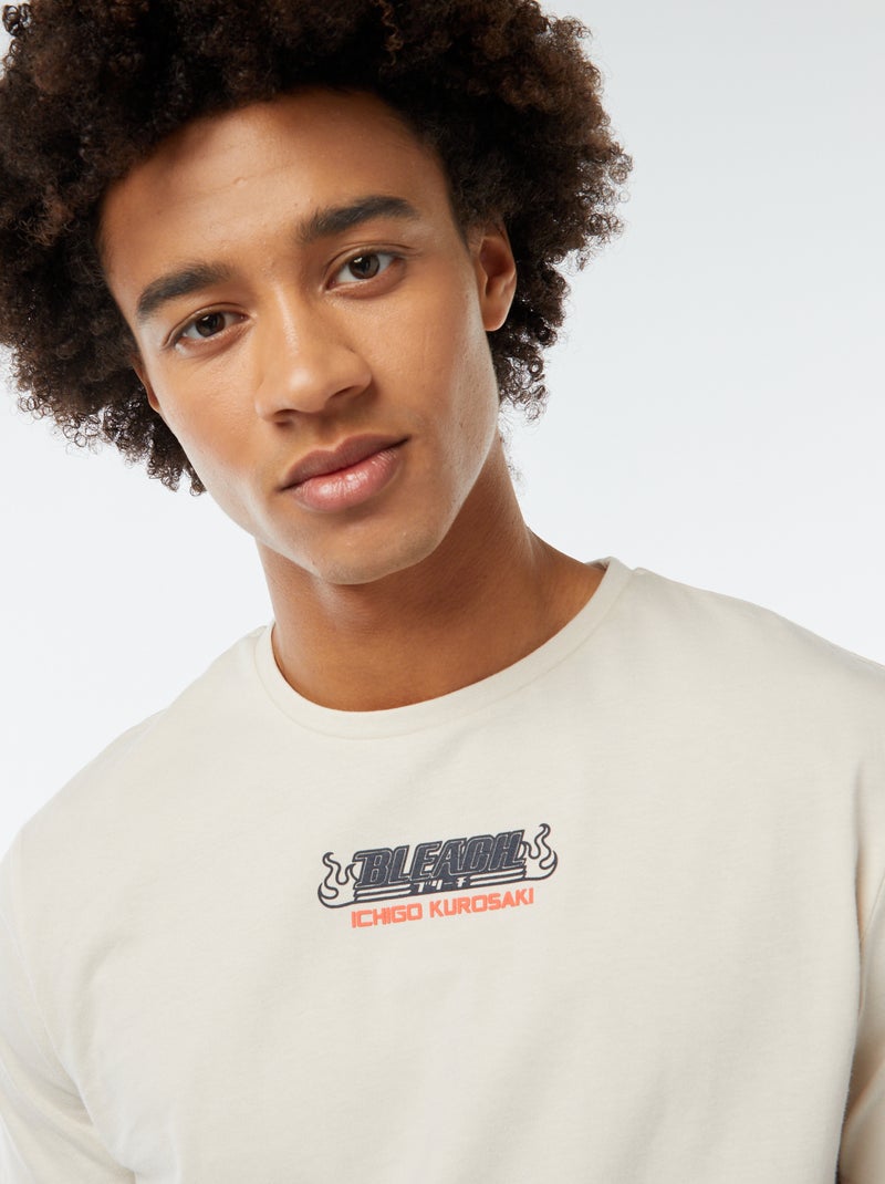 Tee-shirt imprimé 'Bleach' manches courtes GRIS - Kiabi