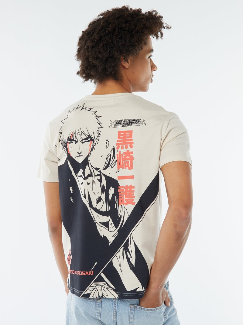 Tee-shirt imprimé 'Bleach' manches courtes GRIS - Kiabi