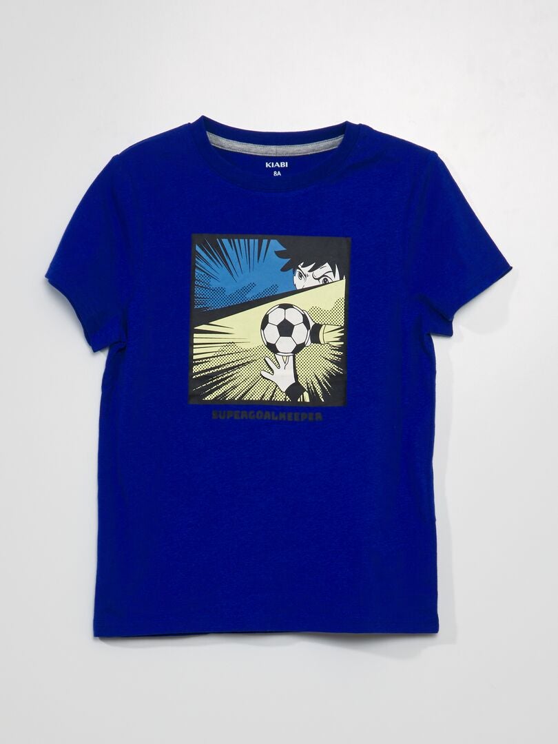Tee-shirt imprimé Bleu - Kiabi