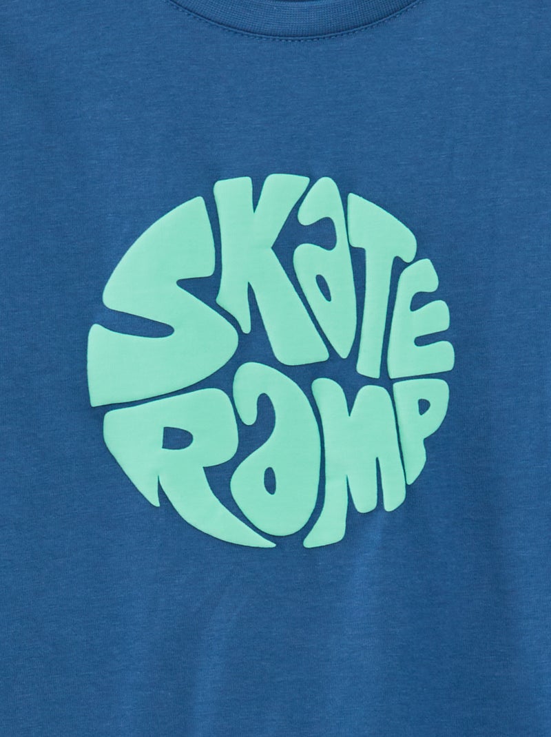 Tee-shirt imprimé Bleu - Kiabi