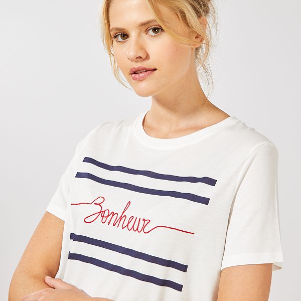 tee shirt ecru femme