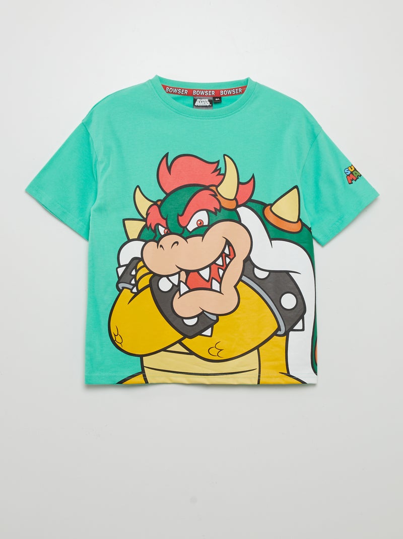 Tee-shirt imprimé 'Bowser' Vert - Kiabi