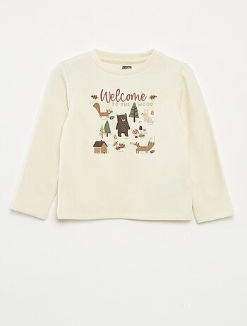 Tee-shirt imprimé en maille doudou