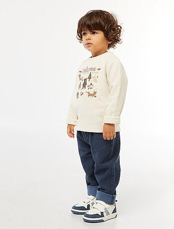 Tee-shirt imprimé en maille doudou