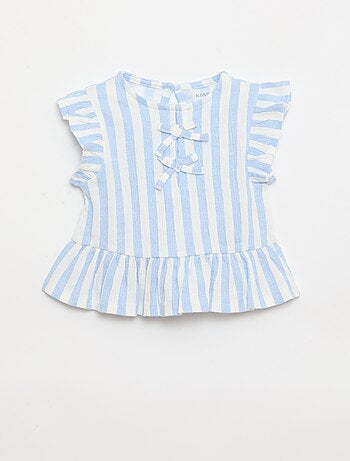 Tee-shirt imprimé et volanté