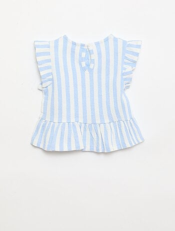 Tee-shirt imprimé et volanté