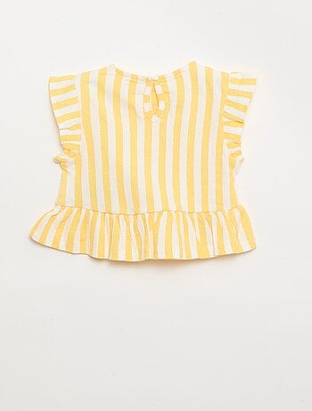 Tee-shirt imprimé et volanté