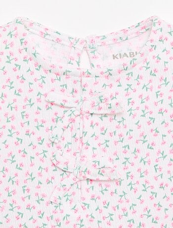 Tee-shirt imprimé et volanté