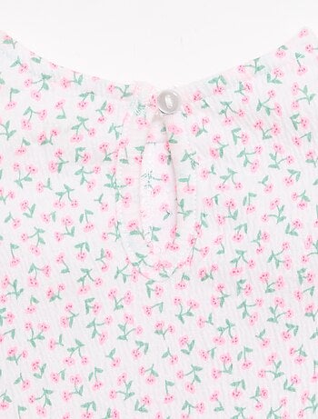 Tee-shirt imprimé et volanté