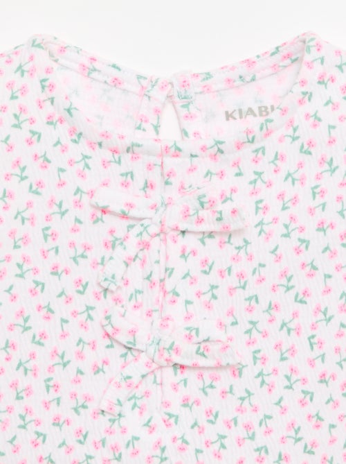 Tee-shirt imprimé et volanté - Kiabi