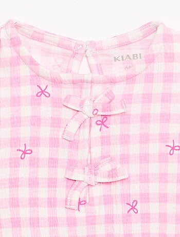 Tee-shirt imprimé et volanté