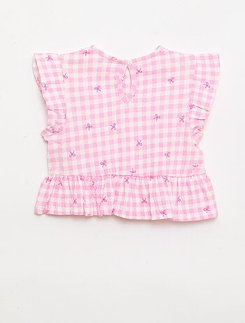 Tee-shirt imprimé et volanté