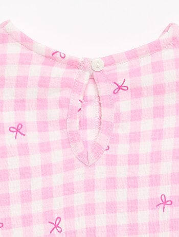 Tee-shirt imprimé et volanté