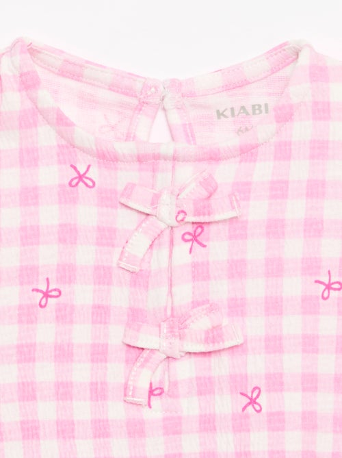 Tee-shirt imprimé et volanté - Kiabi