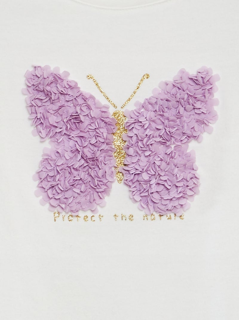 Tee-shirt imprimé fantaisie BLANC - Kiabi