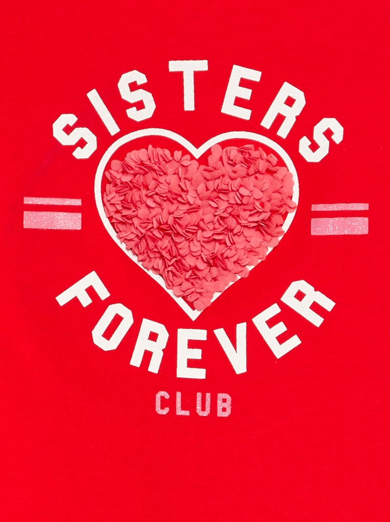 Tee-shirt imprimé fantaisie ROUGE - Kiabi