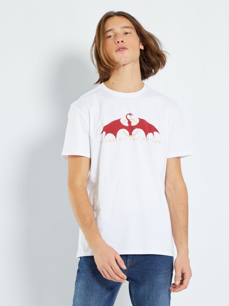 Tee-shirt imprimé 'Game of Thrones' blanc - Kiabi