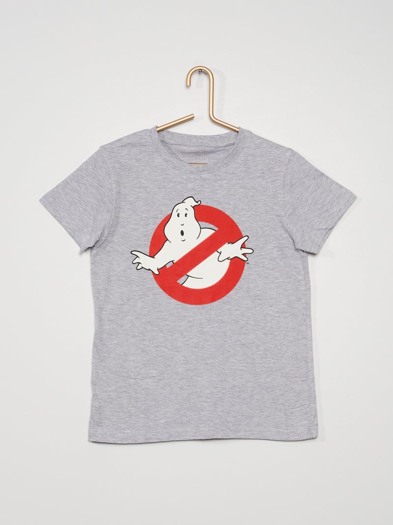 Tee-shirt imprimé 'Ghostbusters' gris chiné - Kiabi
