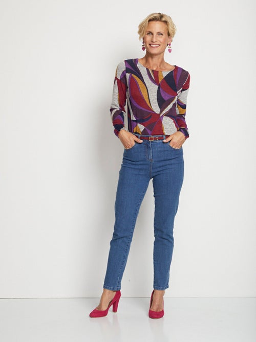 Tee-shirt imprimé graphique manches longues - Kiabi