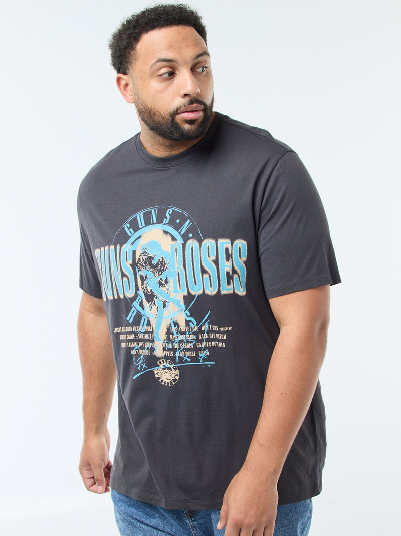 Tee-shirt imprimé 'Guns N' Roses' Noir - Kiabi