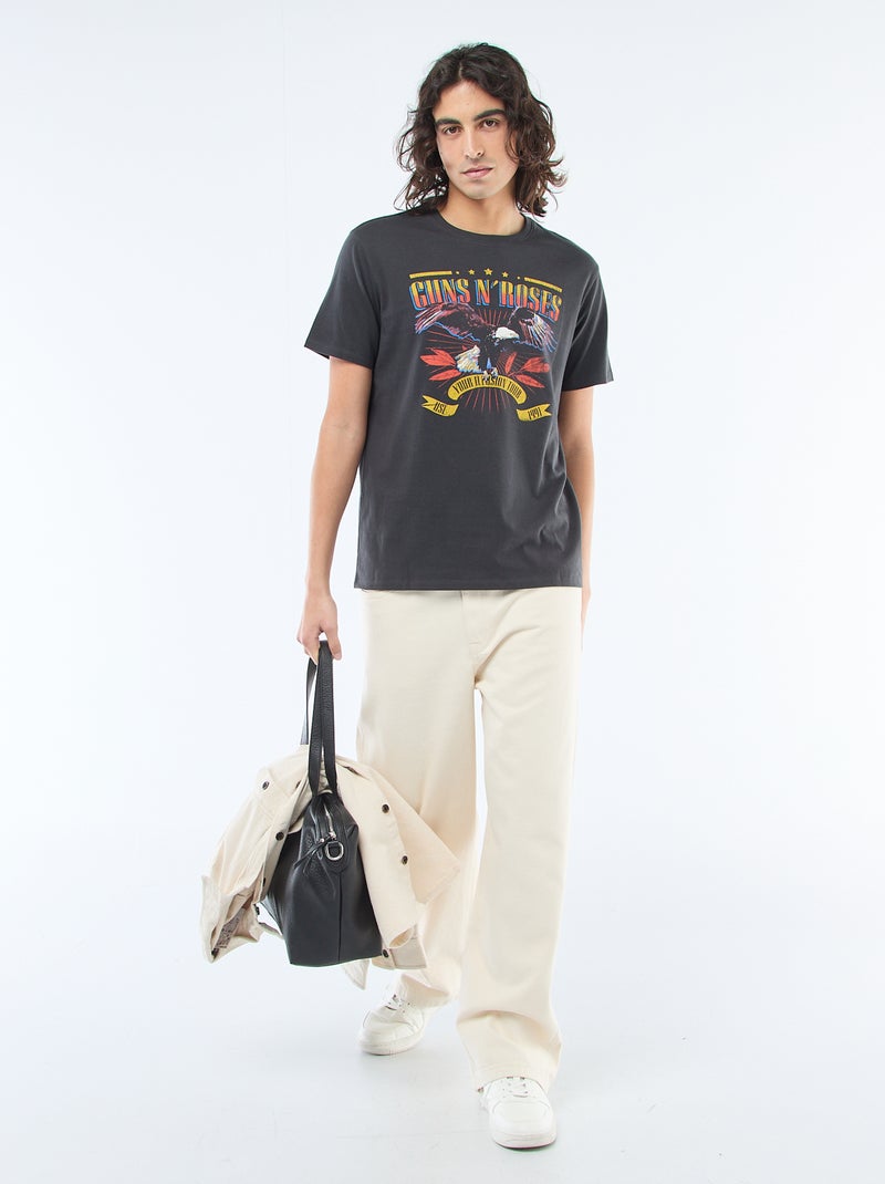 Tee-shirt imprimé 'Guns N' Roses' Noir - Kiabi