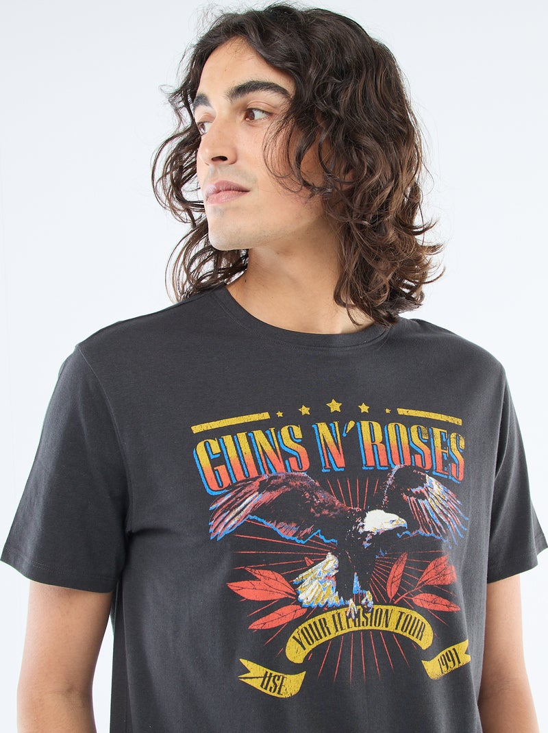 Tee-shirt imprimé 'Guns N' Roses' Noir - Kiabi
