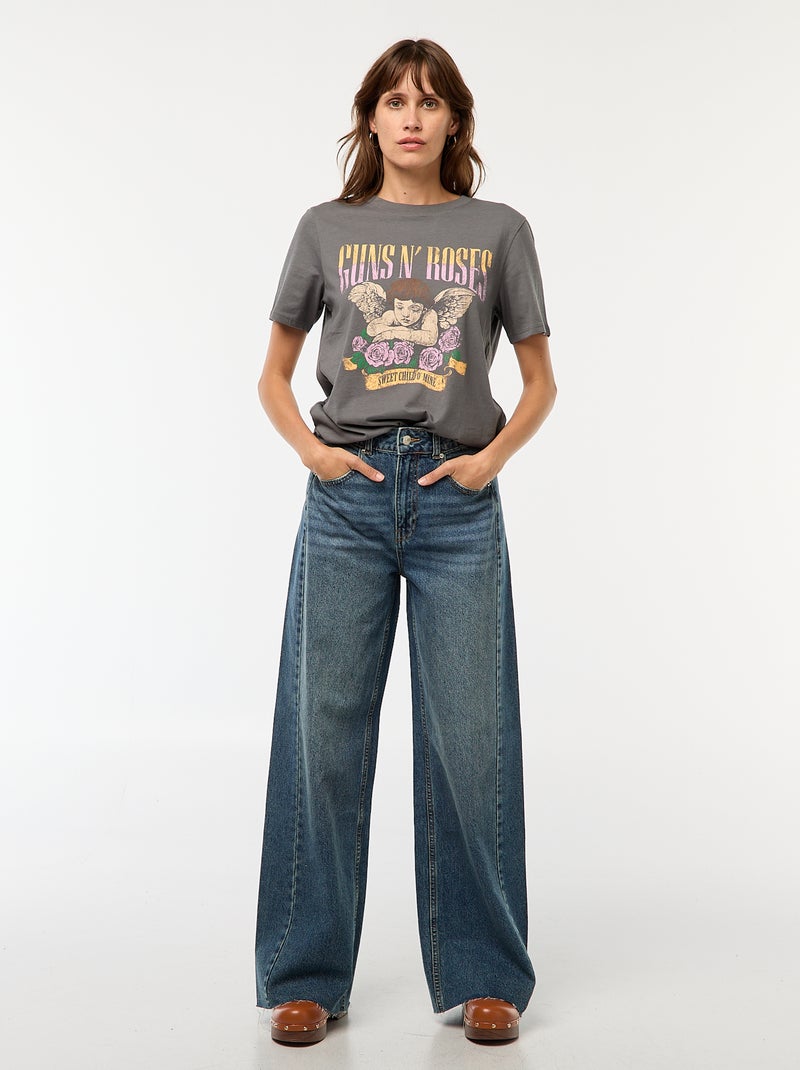 Tee-shirt imprimé 'Guns N'Roses' Gris - Kiabi