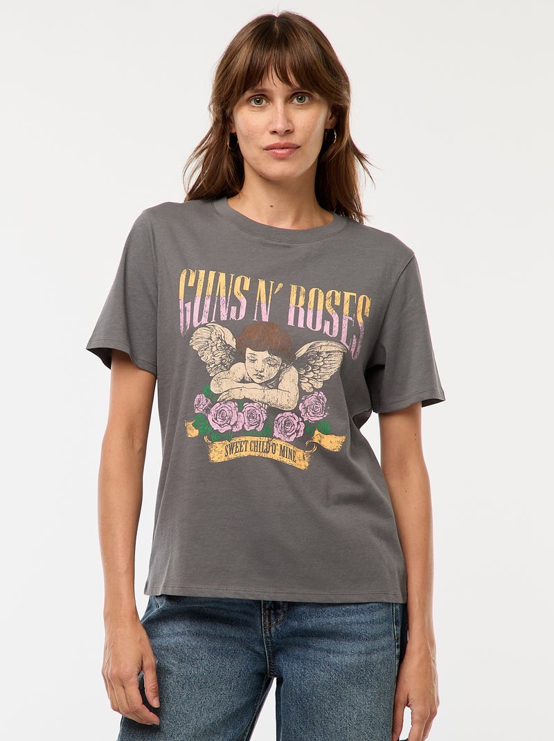 Tee-shirt imprimé 'Guns N'Roses' Gris - Kiabi