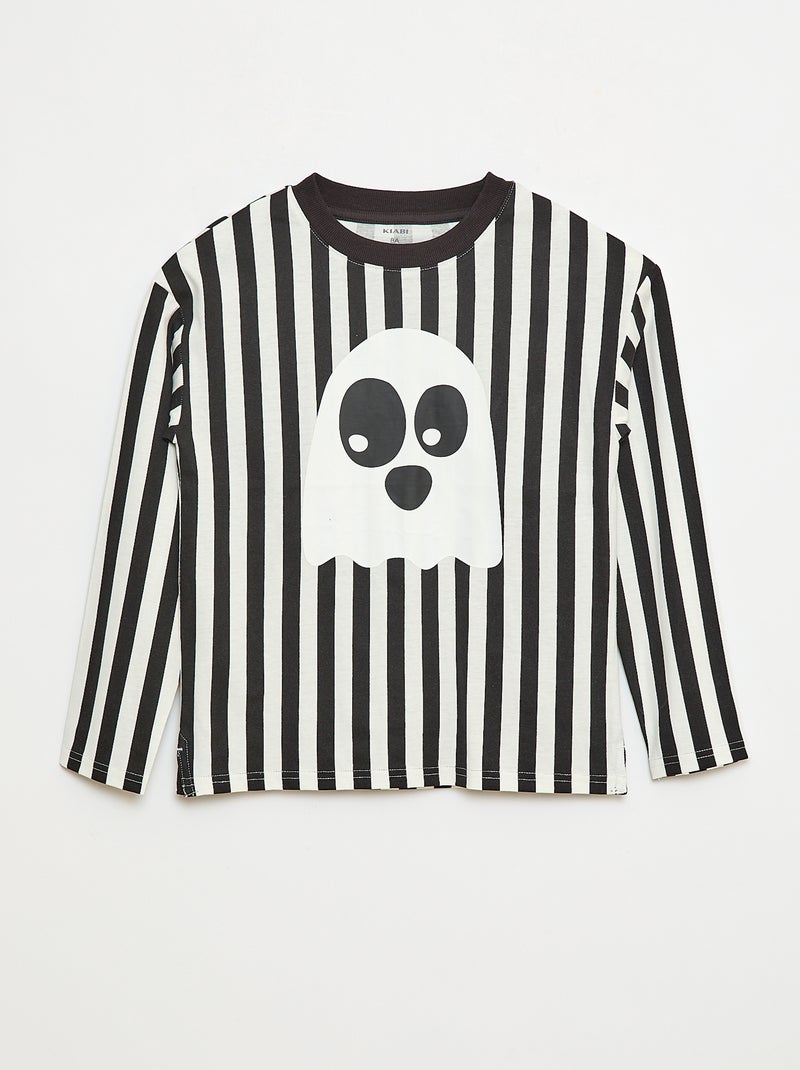 Tee-shirt imprimé 'Halloween' Noir/blanc - Kiabi