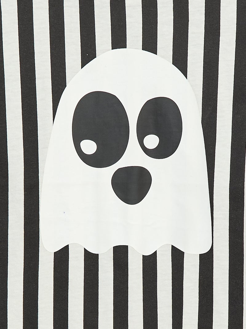 Tee-shirt imprimé 'Halloween' Noir/blanc - Kiabi