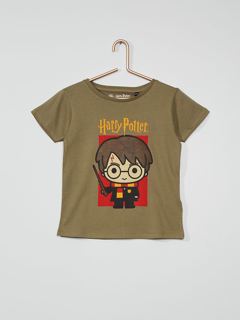 Tee-shirt imprimé 'Harry Potter' kaki - Kiabi